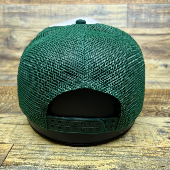 California Redwoods Mens Trucker Hat Green Snapback Retro Logo 70s Baseball Cap - Picture 4 of 7